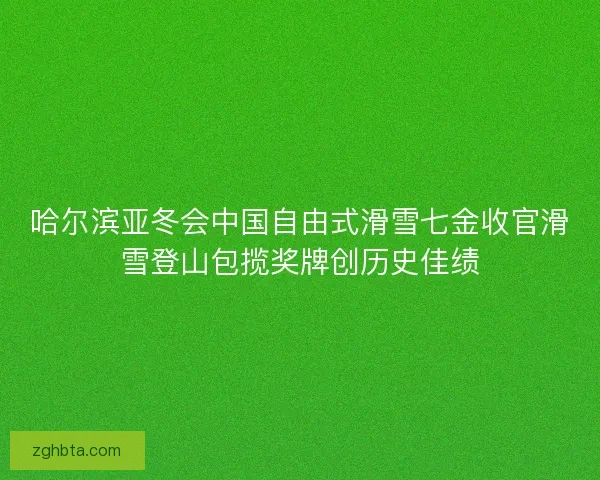 哈尔滨亚冬会中国自由式滑雪七金收官滑雪登山包揽奖牌创历史佳绩